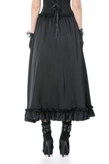 lace ruffled long skirt