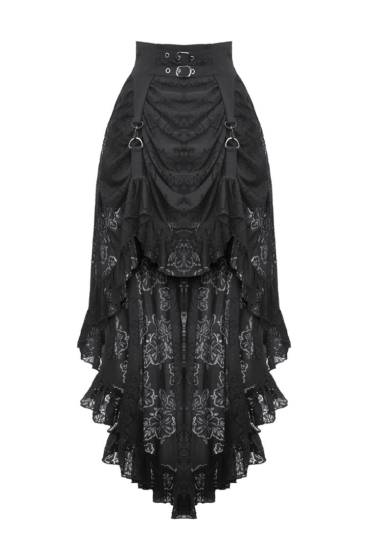 gothic skirt with back train