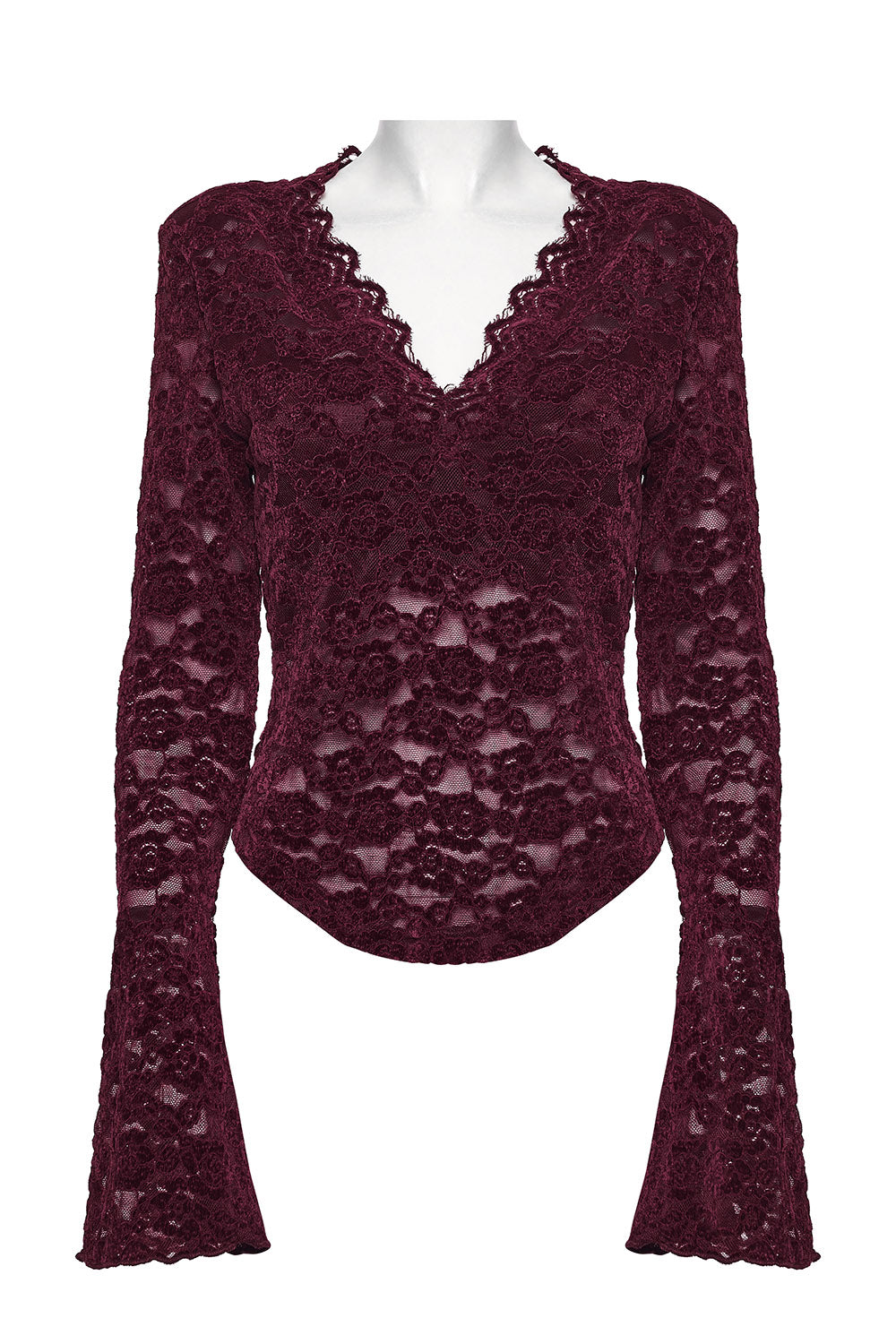 autumn witch deep dark red top
