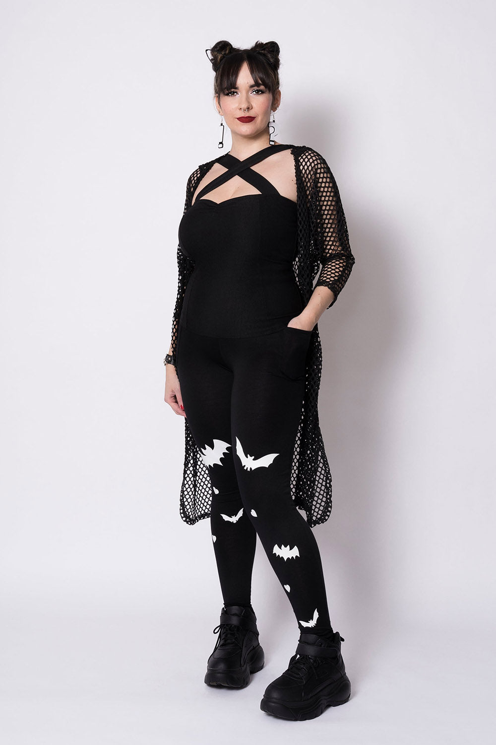 womens high-waisted bat leggings