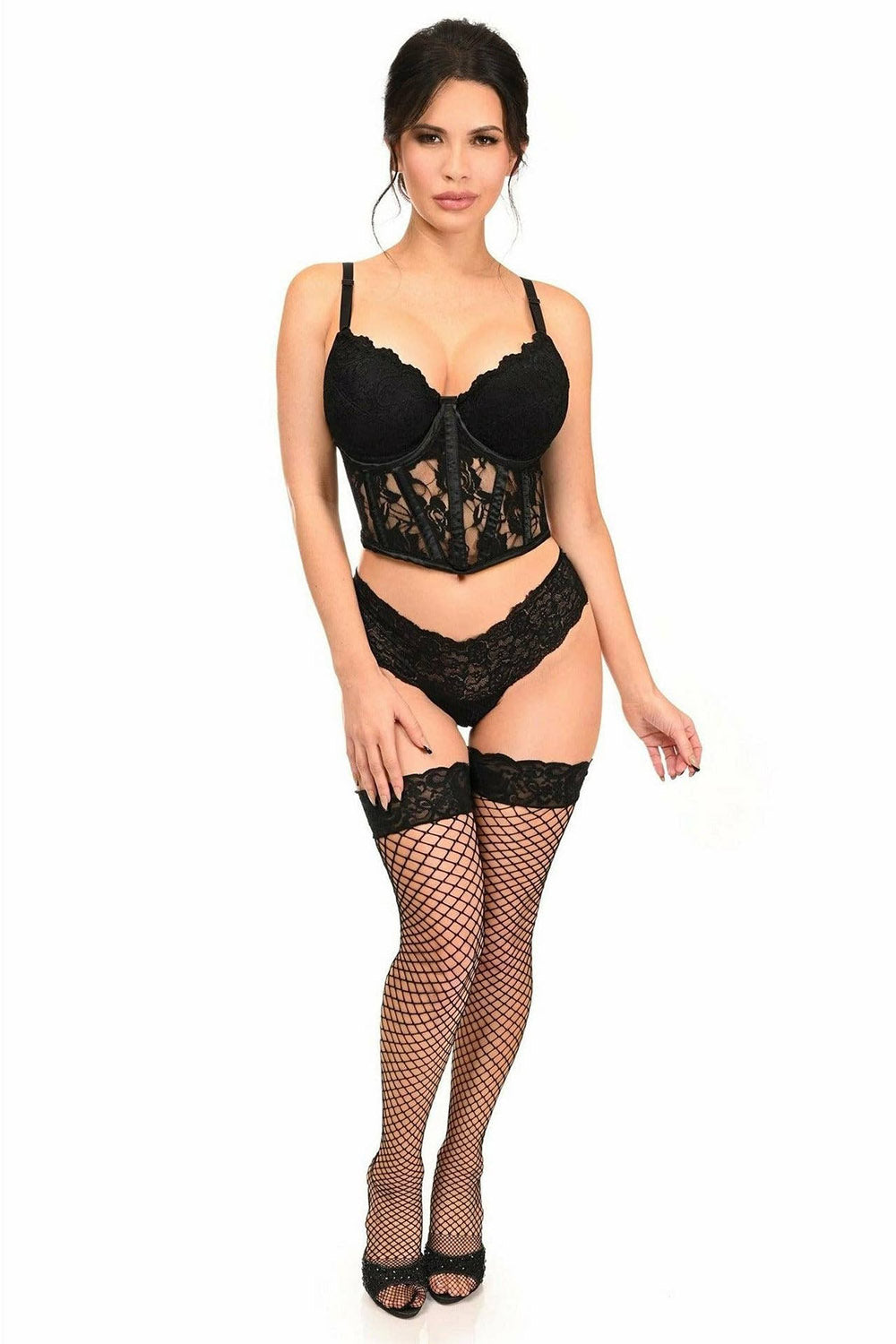 womens vampire goth romantic rose lace under bust corset 