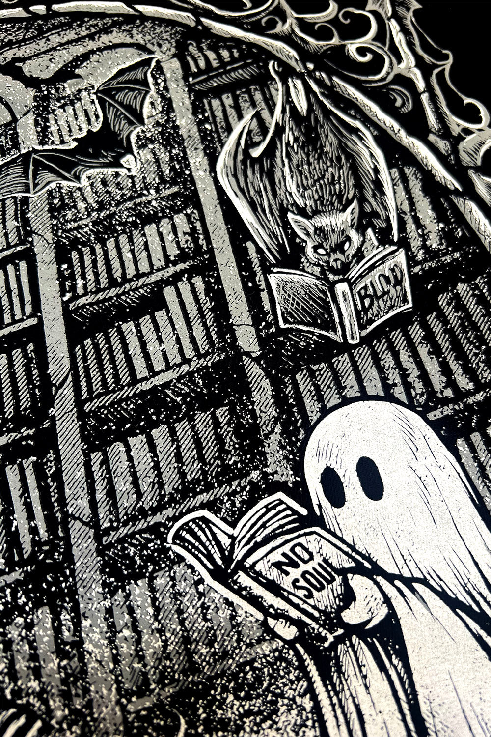 spooky ghost sweater with bat sleeves