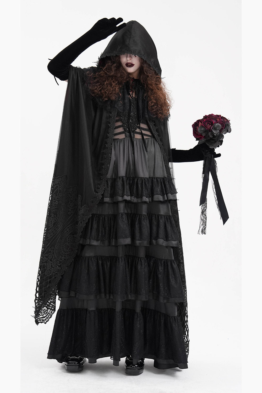 vampire goth lace cloak