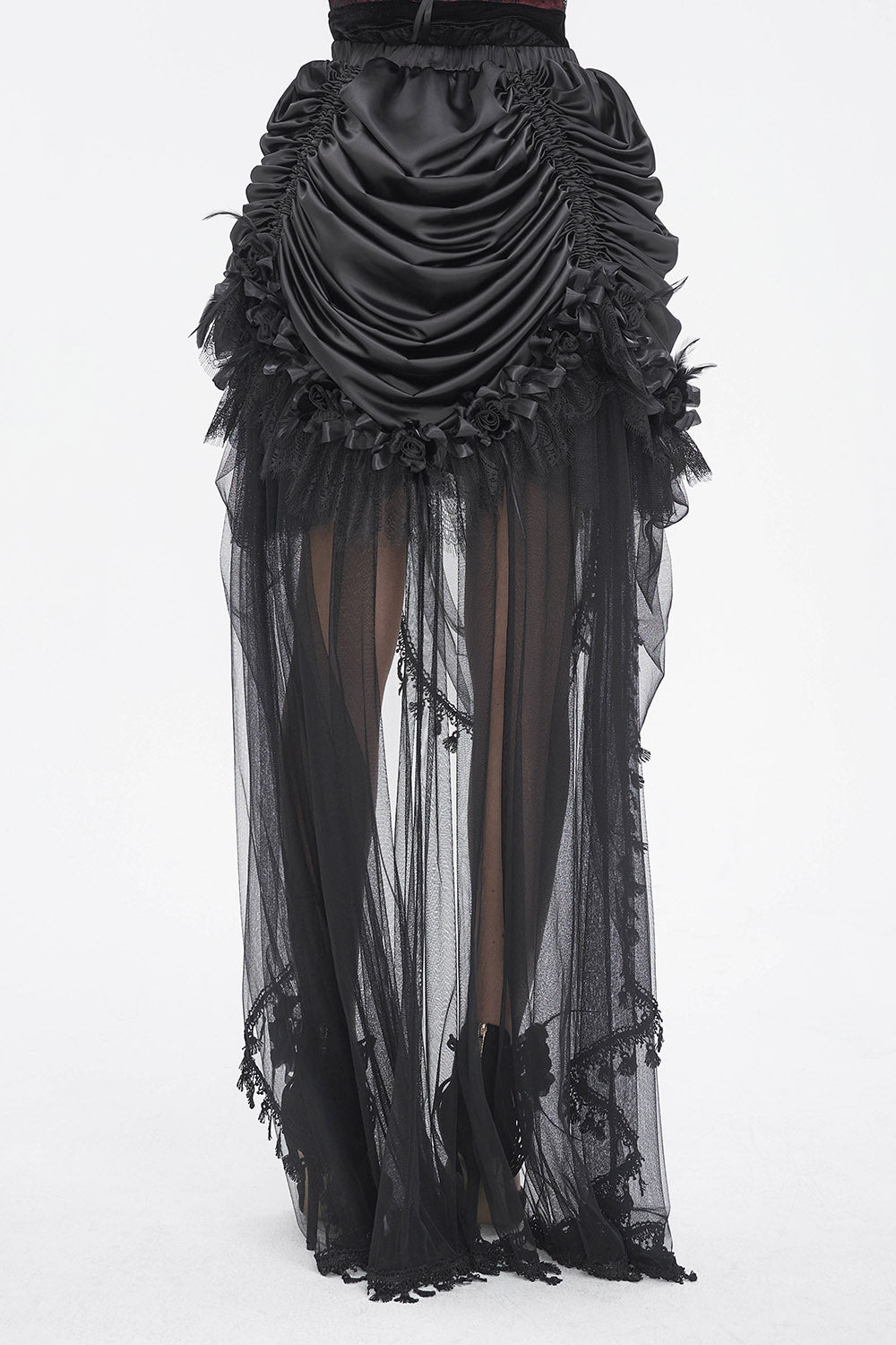 black vintage goth skirt