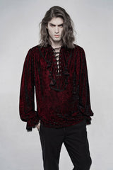 mens long sleeve vampire goth top
