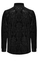 mens vintage goth inspired buttoned dress shirt