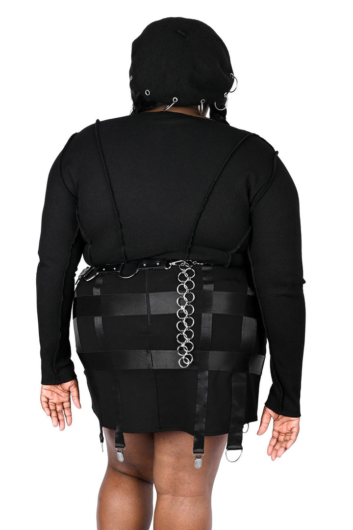 plus size black cotton blended gothic long sleeve shirt