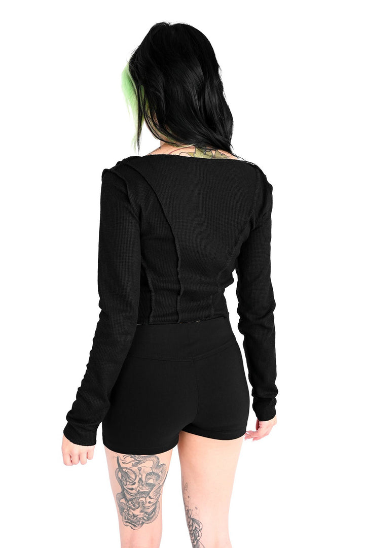 womens grunge shredded gothic long sleeve shirt by foxblood