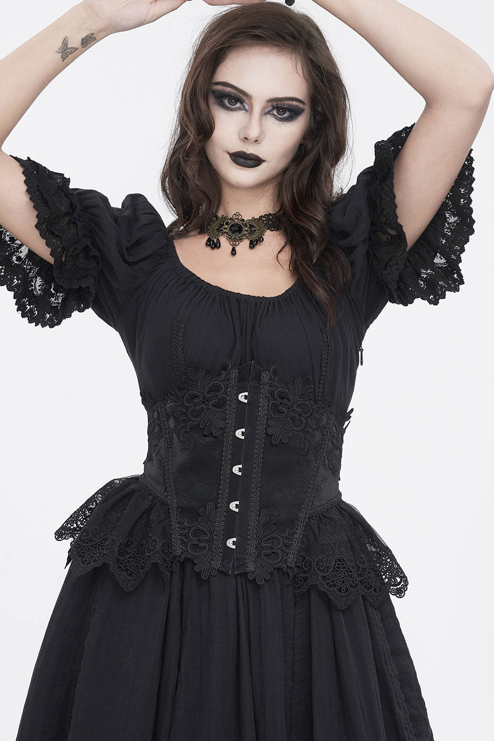 Gothic Majesty Underbust Corset - womens tops - VampireFreaks - Devil Fashion