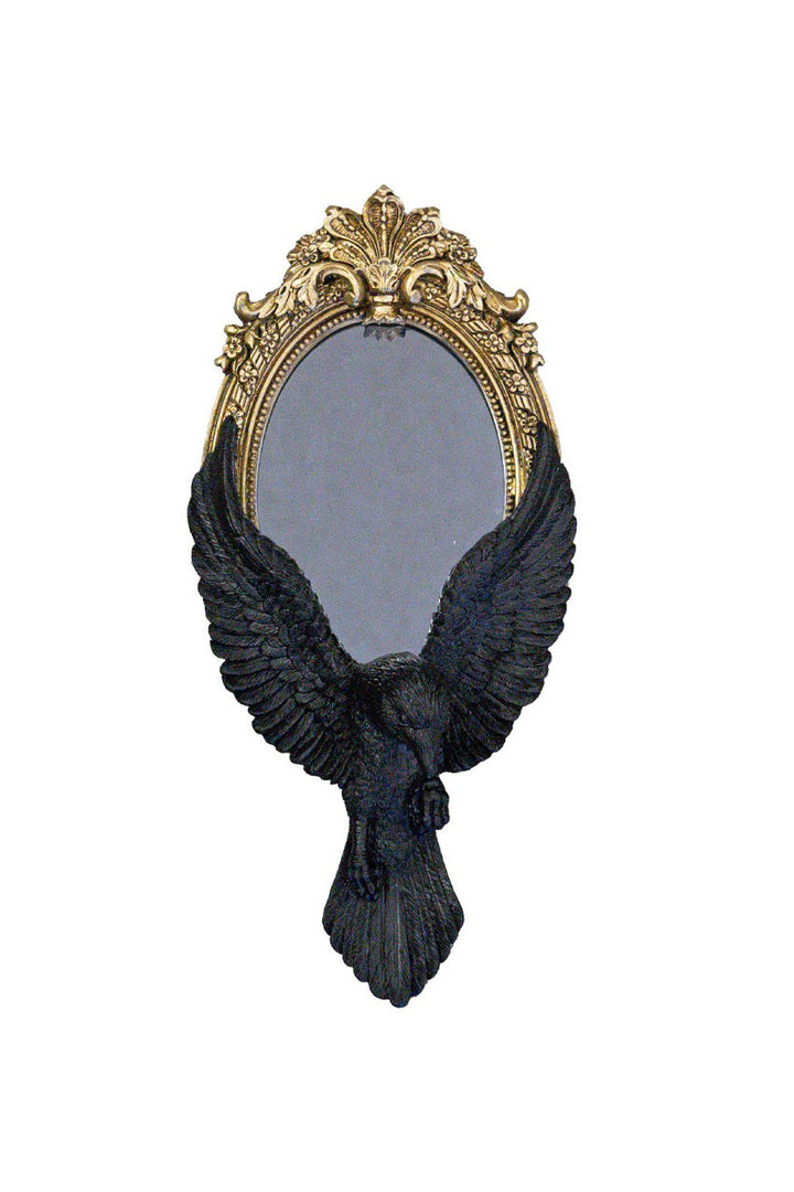 hand-held gothic makeup mirror by alchemy england 