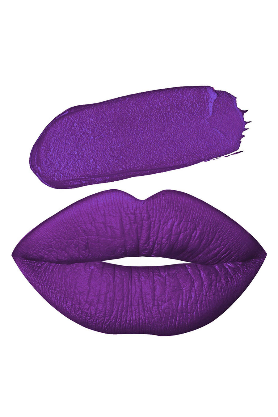 bright purple lipstick