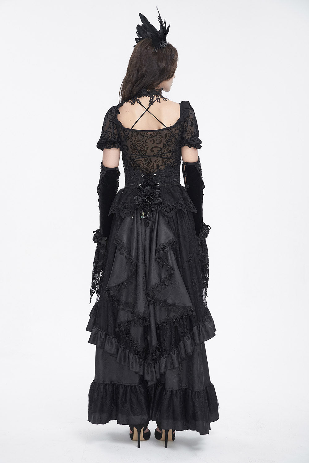 Gothic Manor Ruffled Skirt - skirts - VampireFreaks - Devil Fashion