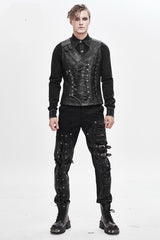 distressed grunge goth vest