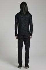 mens long sleeve black gothic shirt