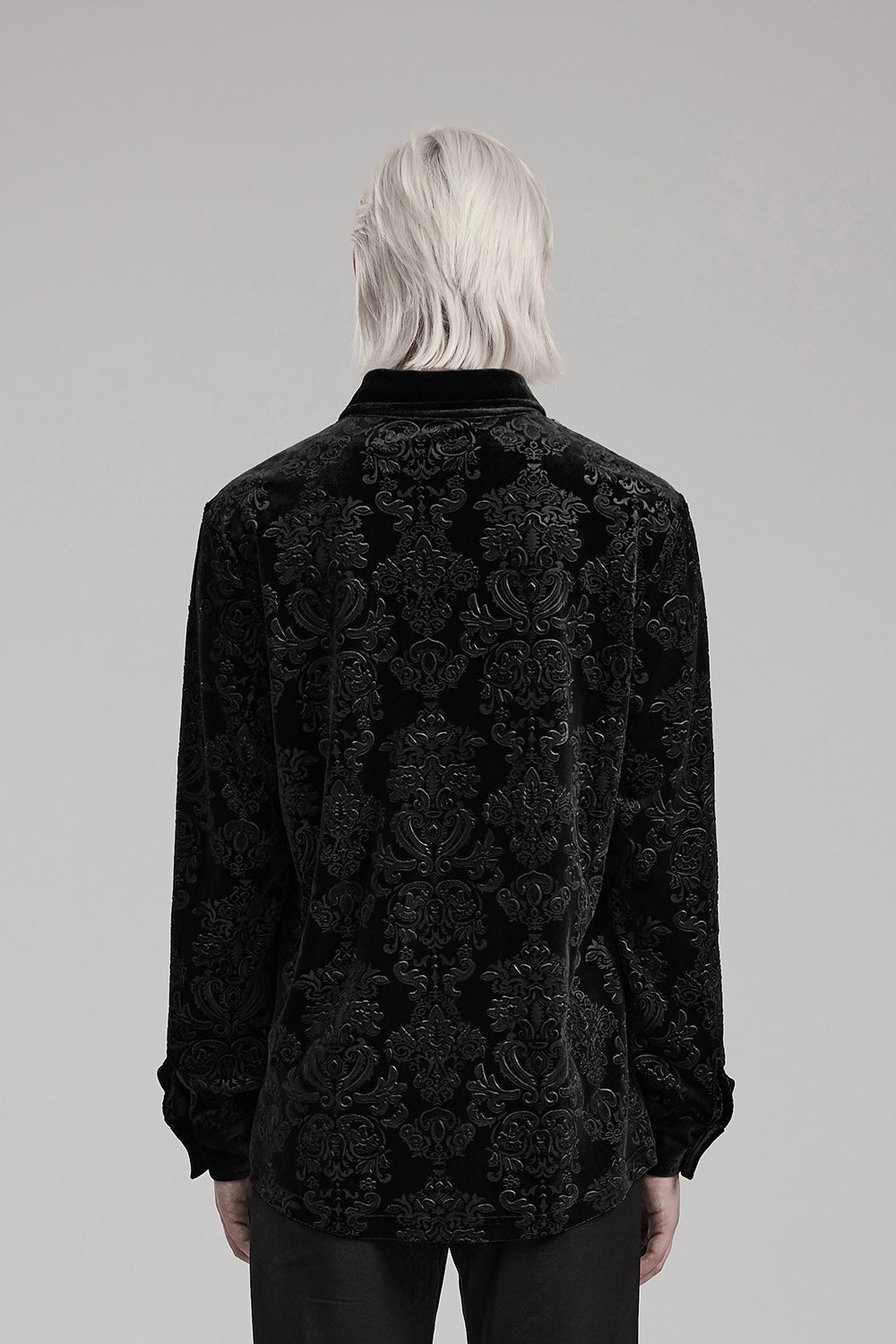 mens long sleeve gothic button up shirt