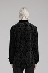 mens long sleeve gothic button up shirt