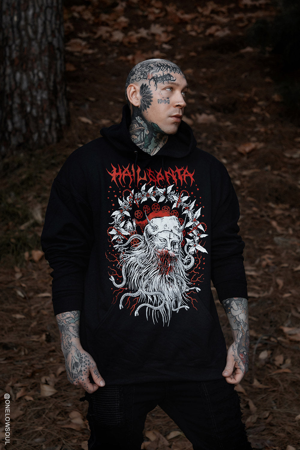 heavy metal christmas hoodie