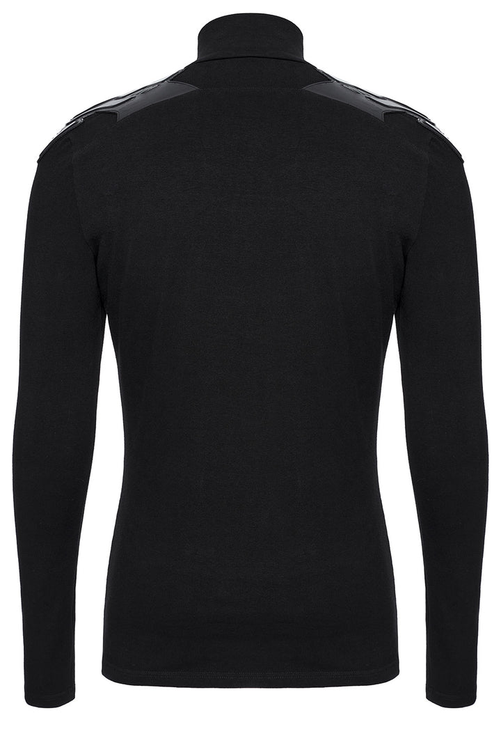 devil fashion mens long sleeve gothic turtleneck top