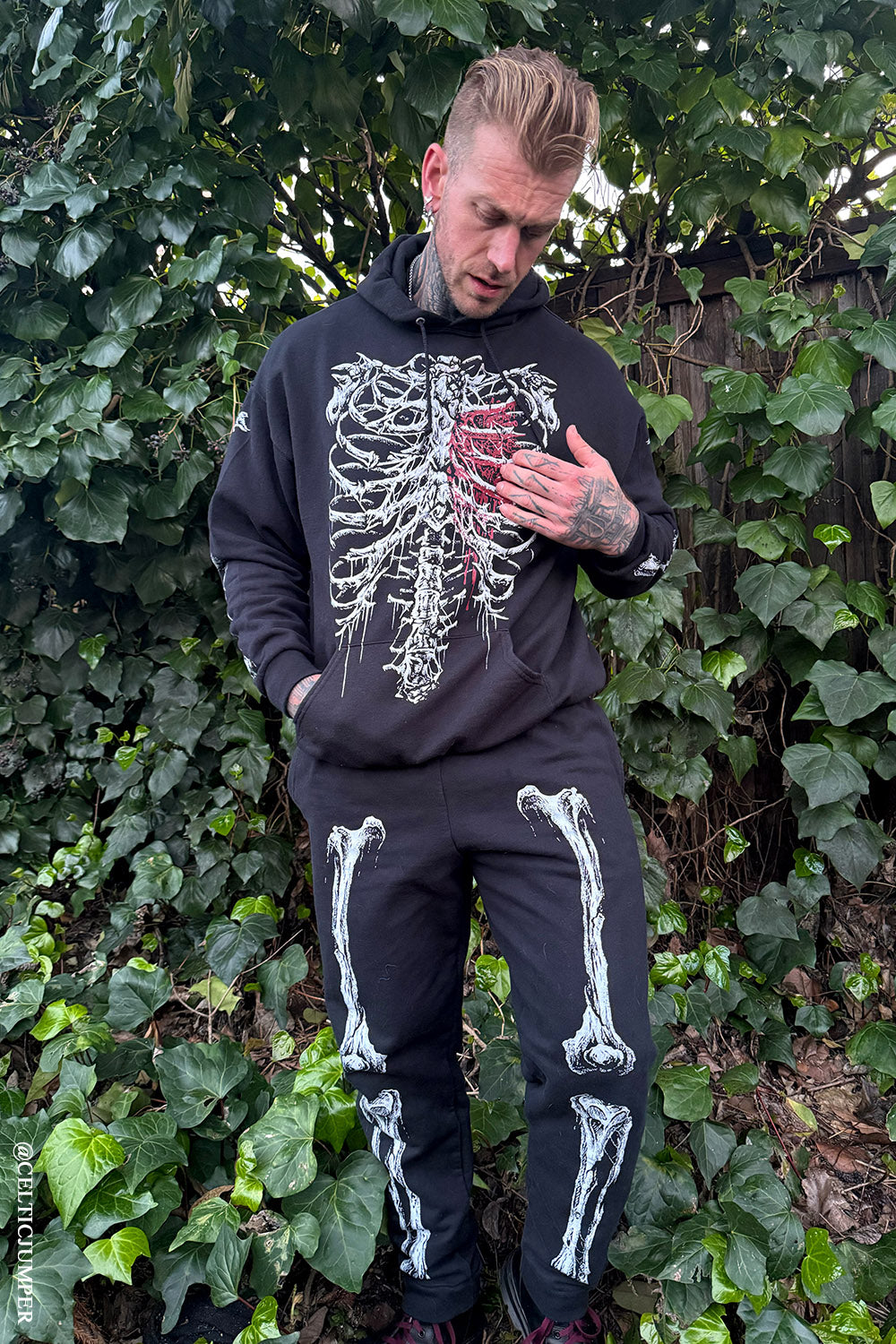 mens ribcage skeleton gothic clothes