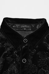 mens vampire gothic shirt with buttoned front