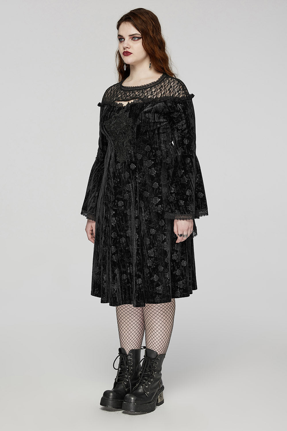 rose velvet gothic dress