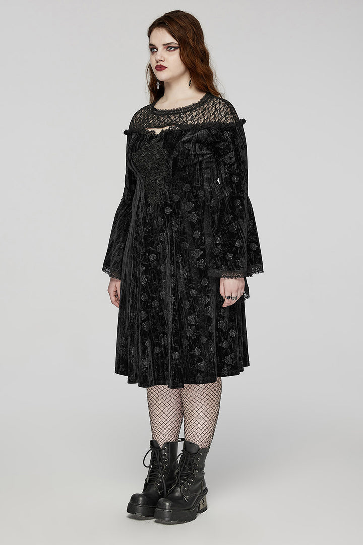 rose velvet gothic dress