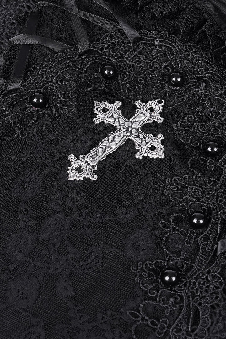 ruffled lace gothic cross dress