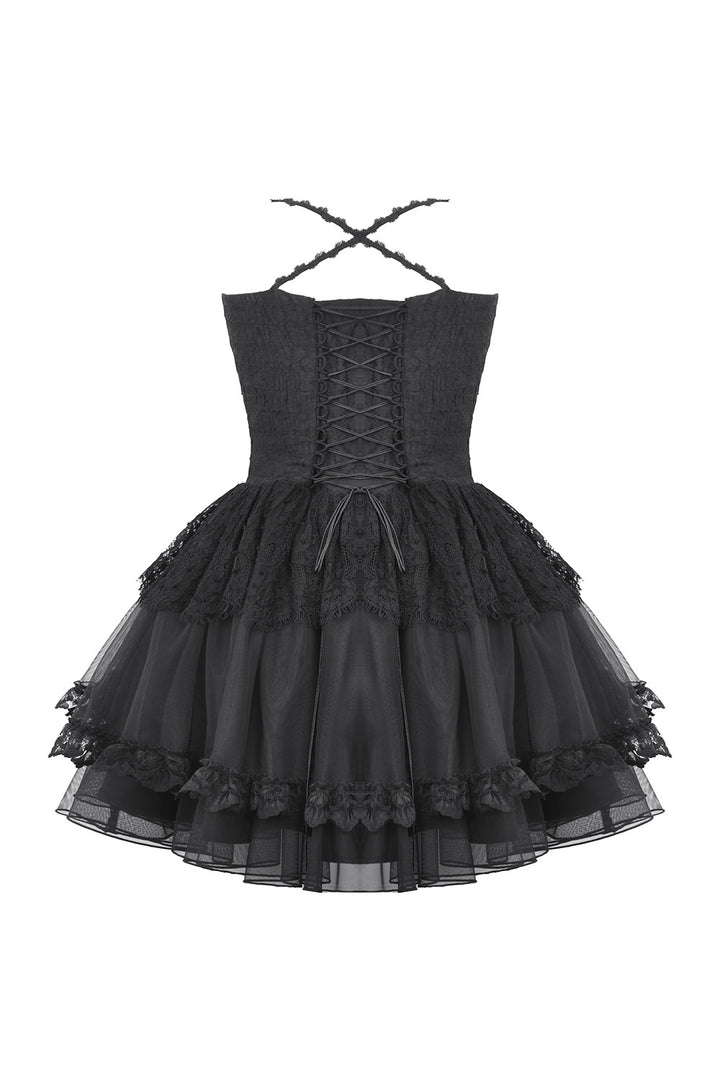 victorian goth short corset dress