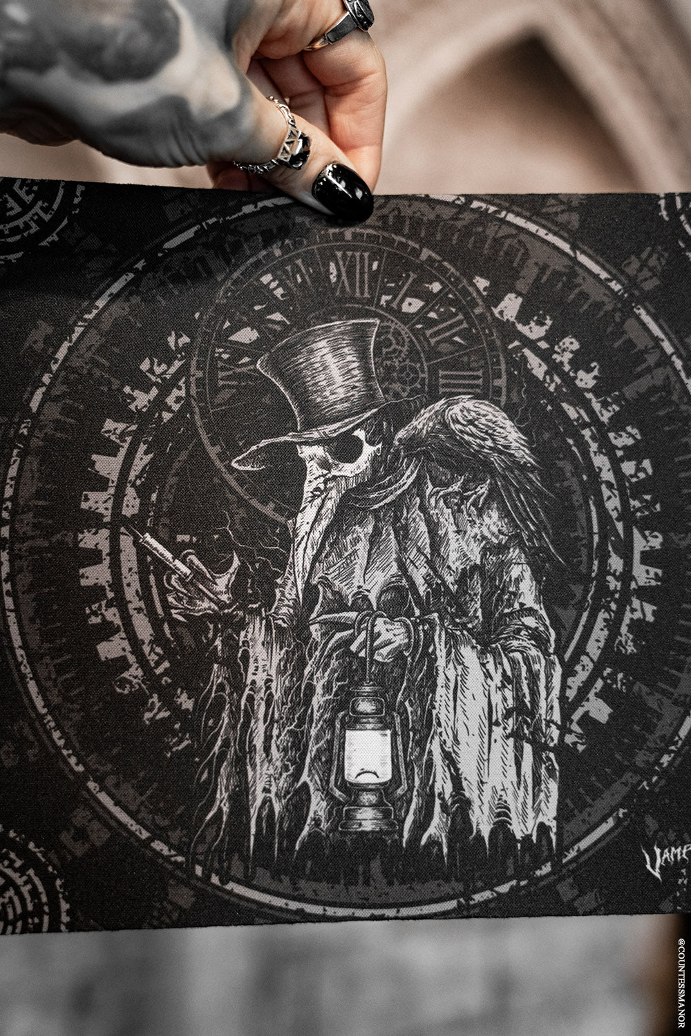 steampunk plague doctor mouse pad