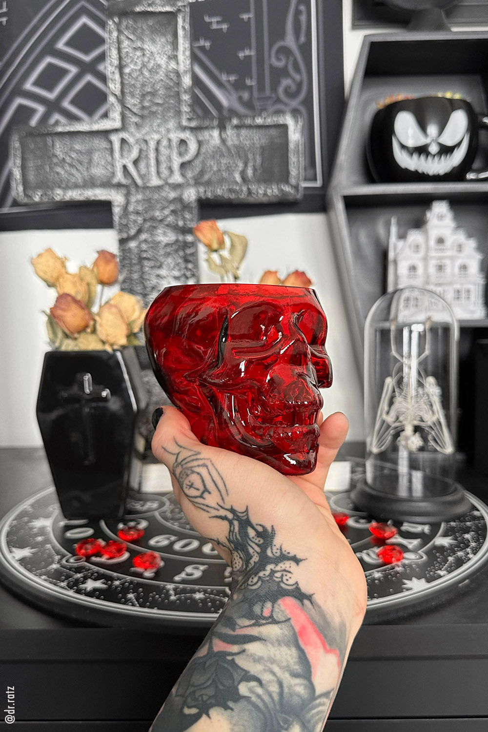 Skull Drinking Glass [BLOOD RED]