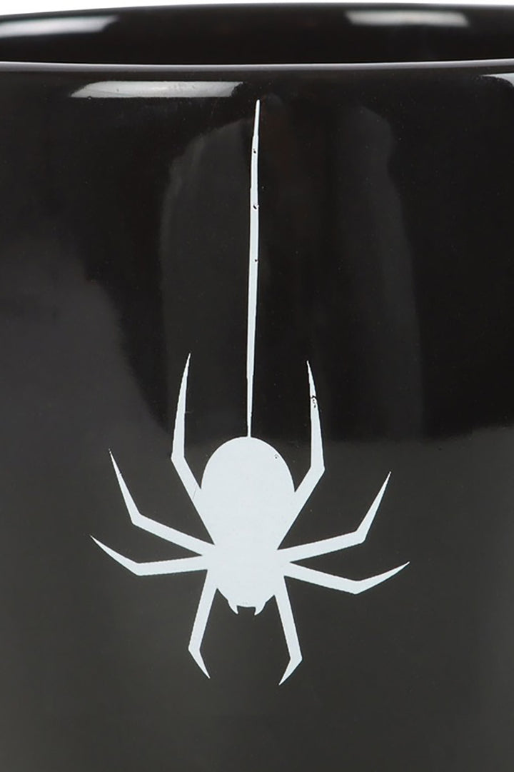 black window spider coffee mug