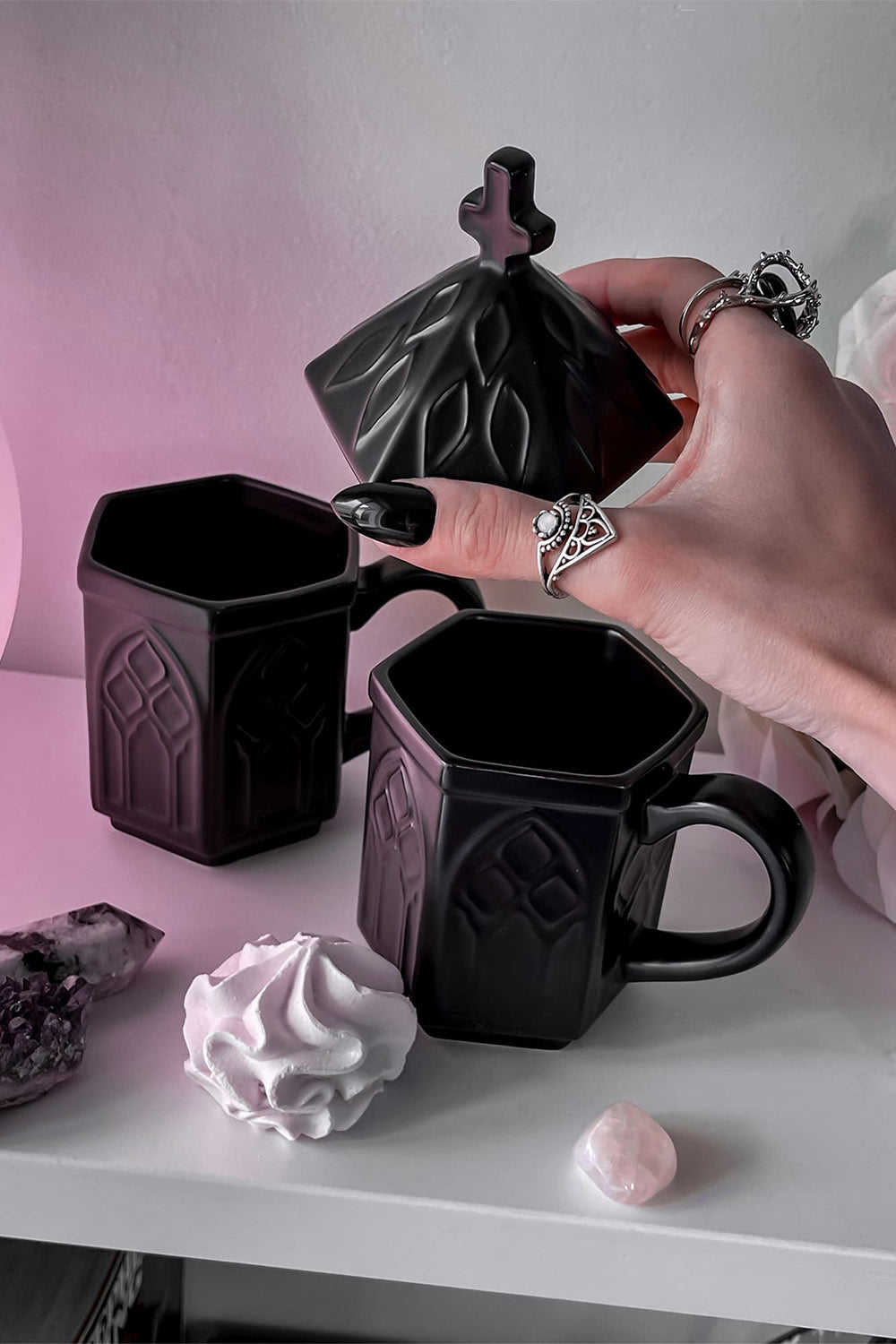 gothic cathedral mugs by killstar