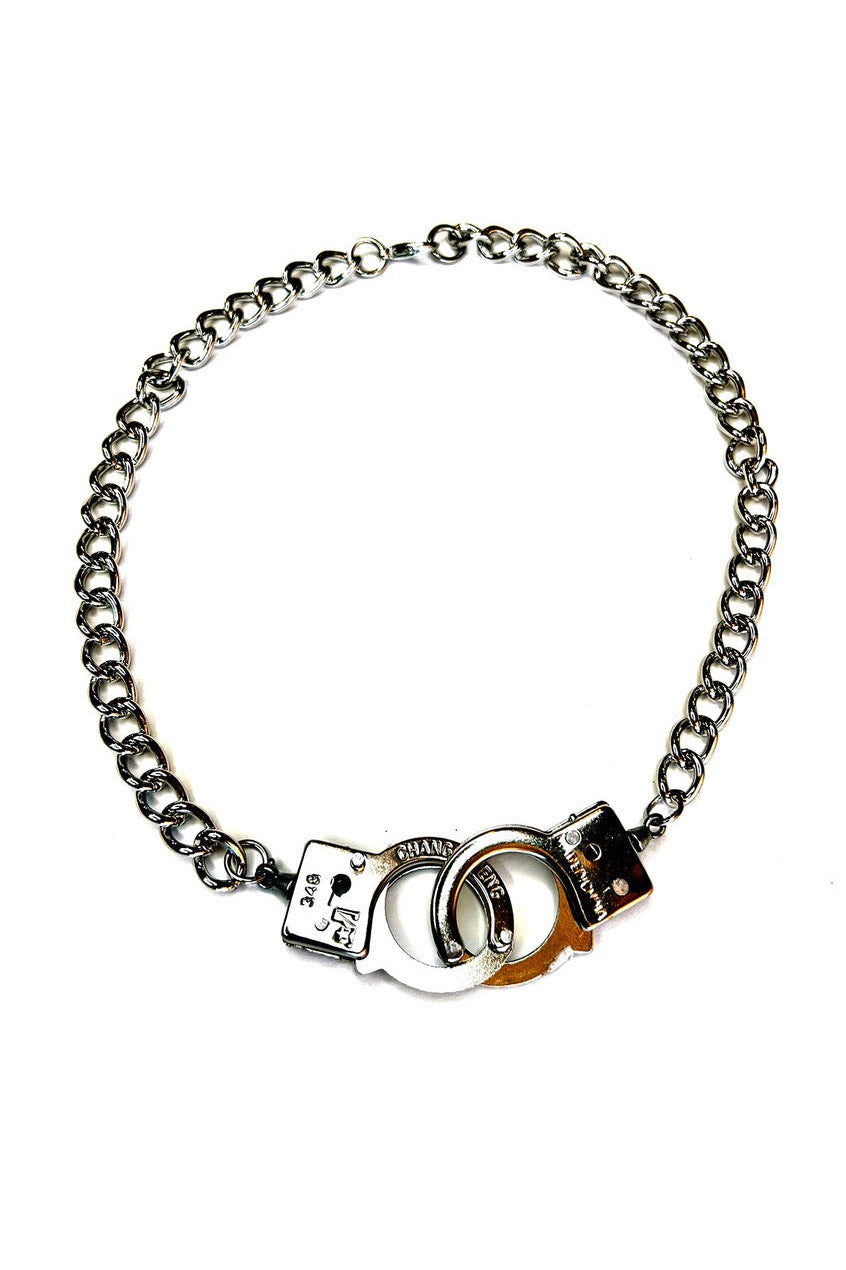 punk handcuff necklace