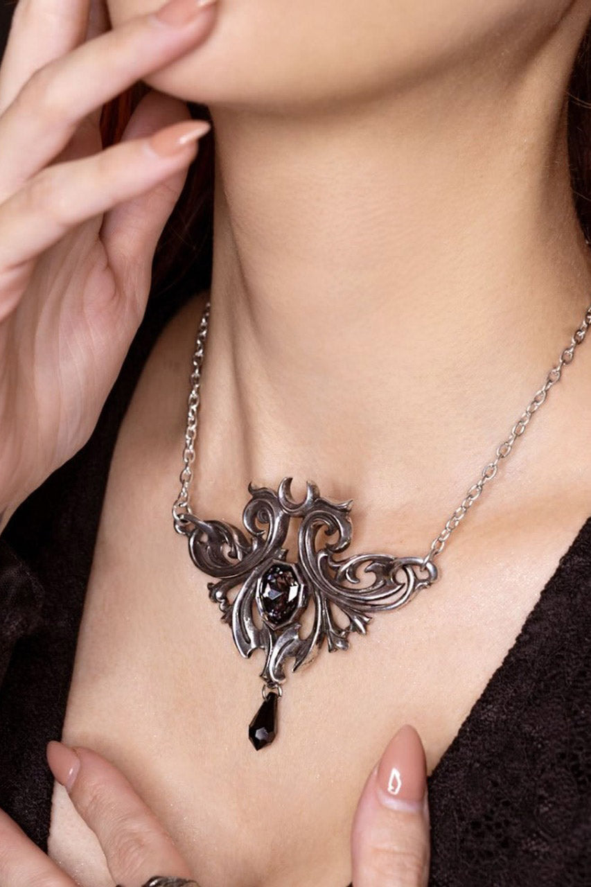 gothic crystal ornate baroque necklace