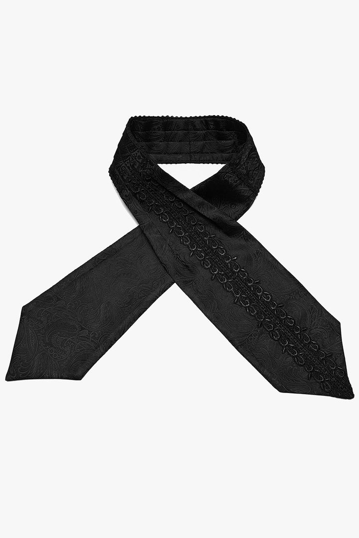 mens dark romantic ascot  Victorian gothic necktie
