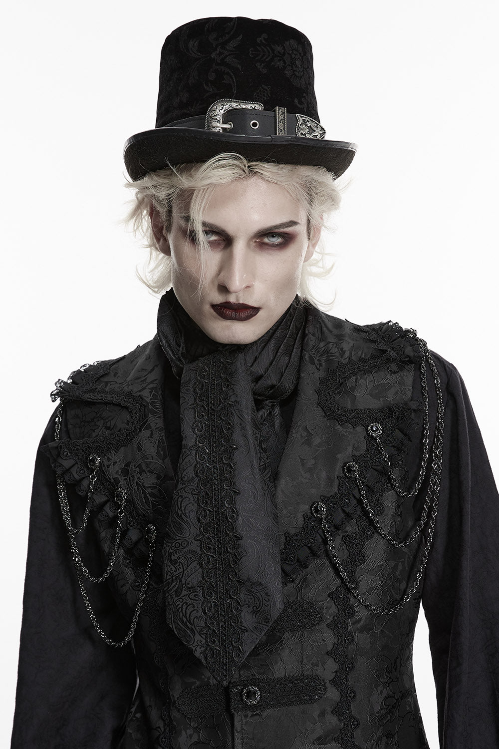 trad goth sleeveless mens vampire jacket vest