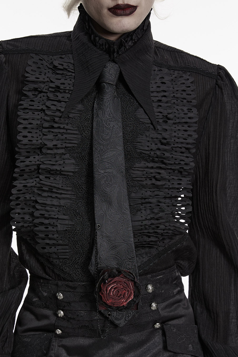 dark romantic mens damask necktie