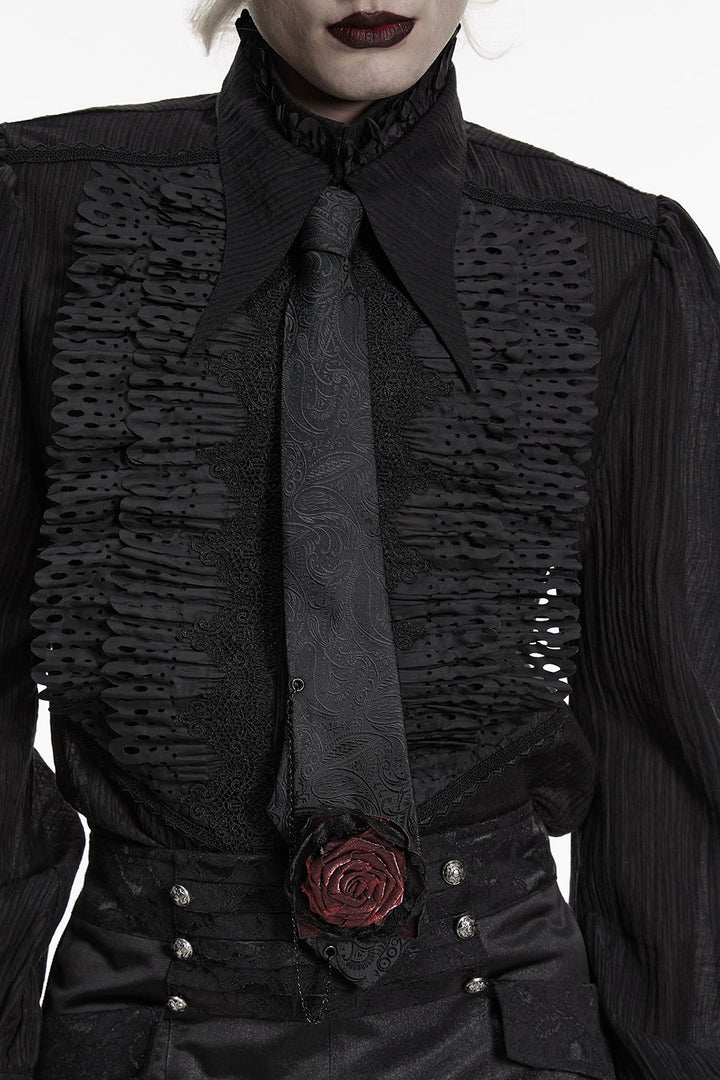 dark romantic mens damask necktie