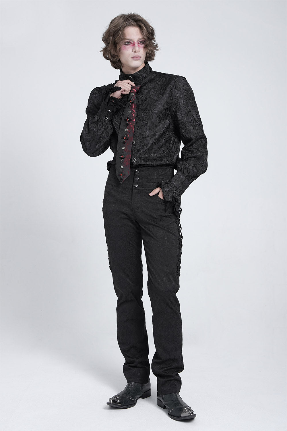 mens ornate vampire goth necktie by devil fashion