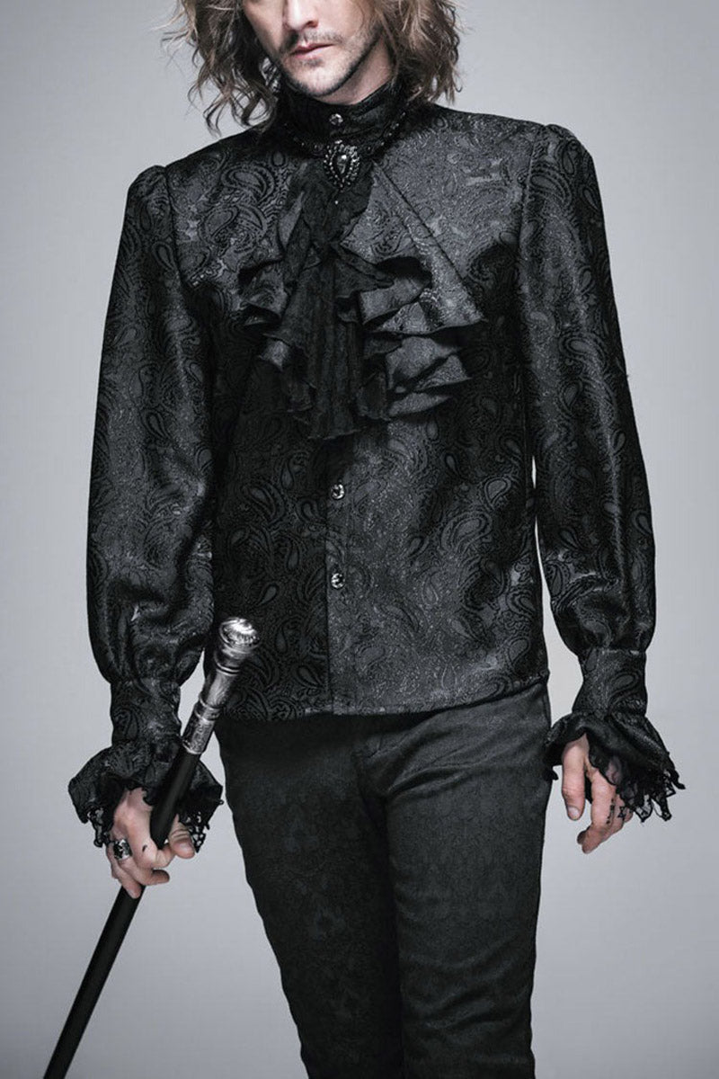 mens damask victorian gothic necktie