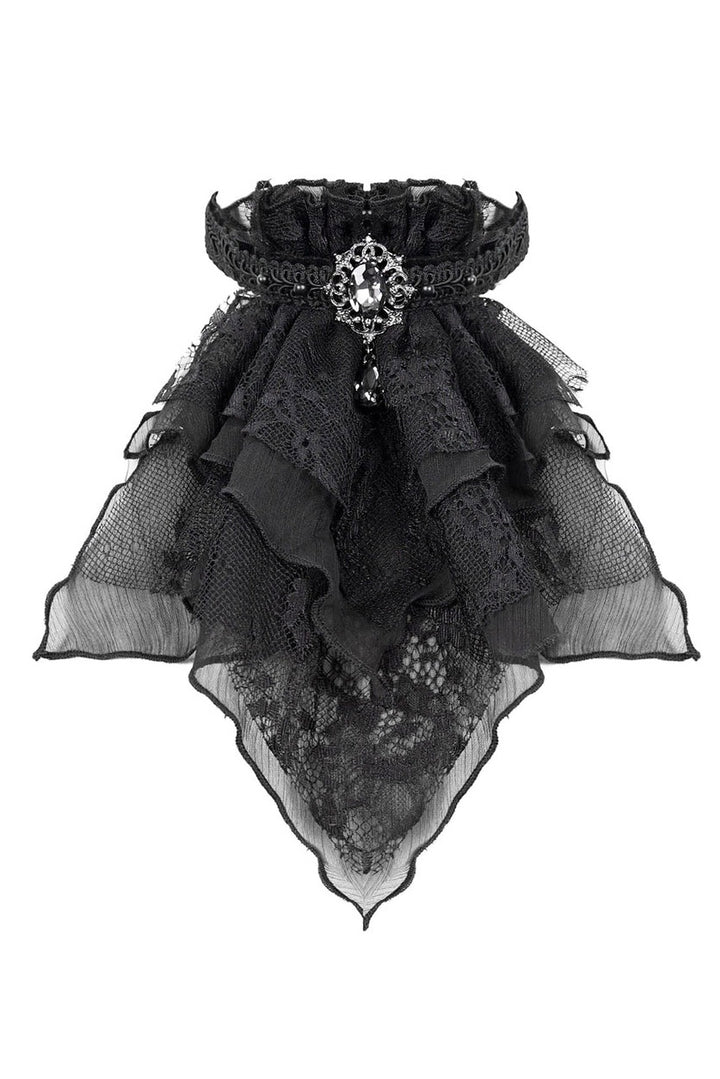 vampire goth lace ruffle cravat necktie