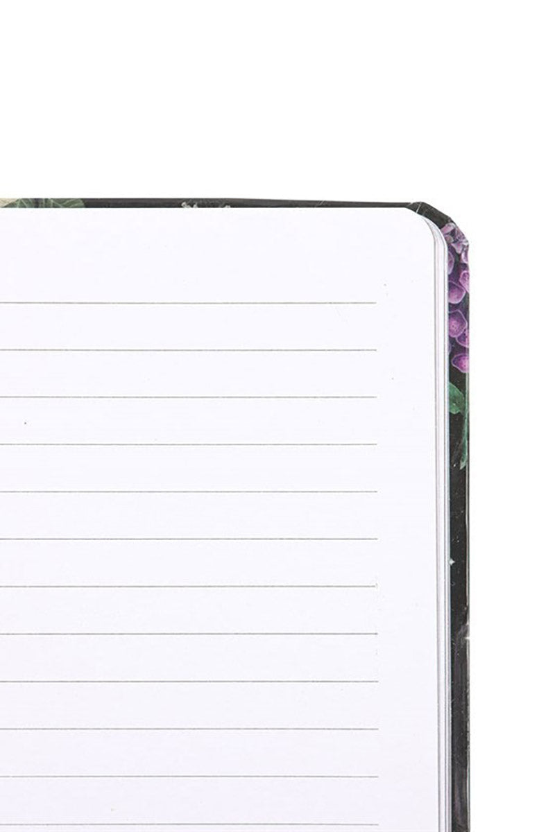 occult dark floral flower dark skull notebook