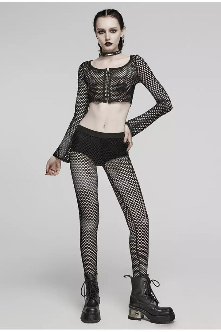 womens punk fishnet leggings