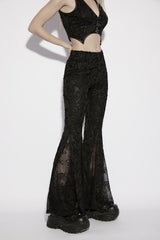 gothic high-rise high rise flared pants