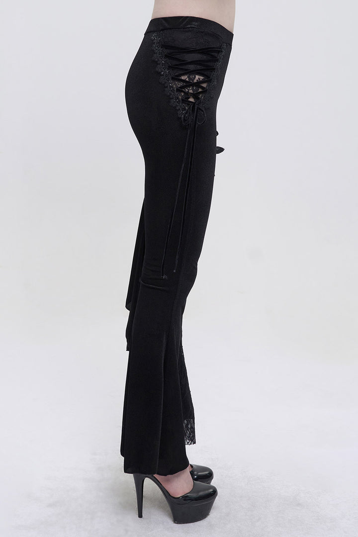 womens lace up gothic pants