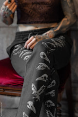 black goth jersey sweatpants