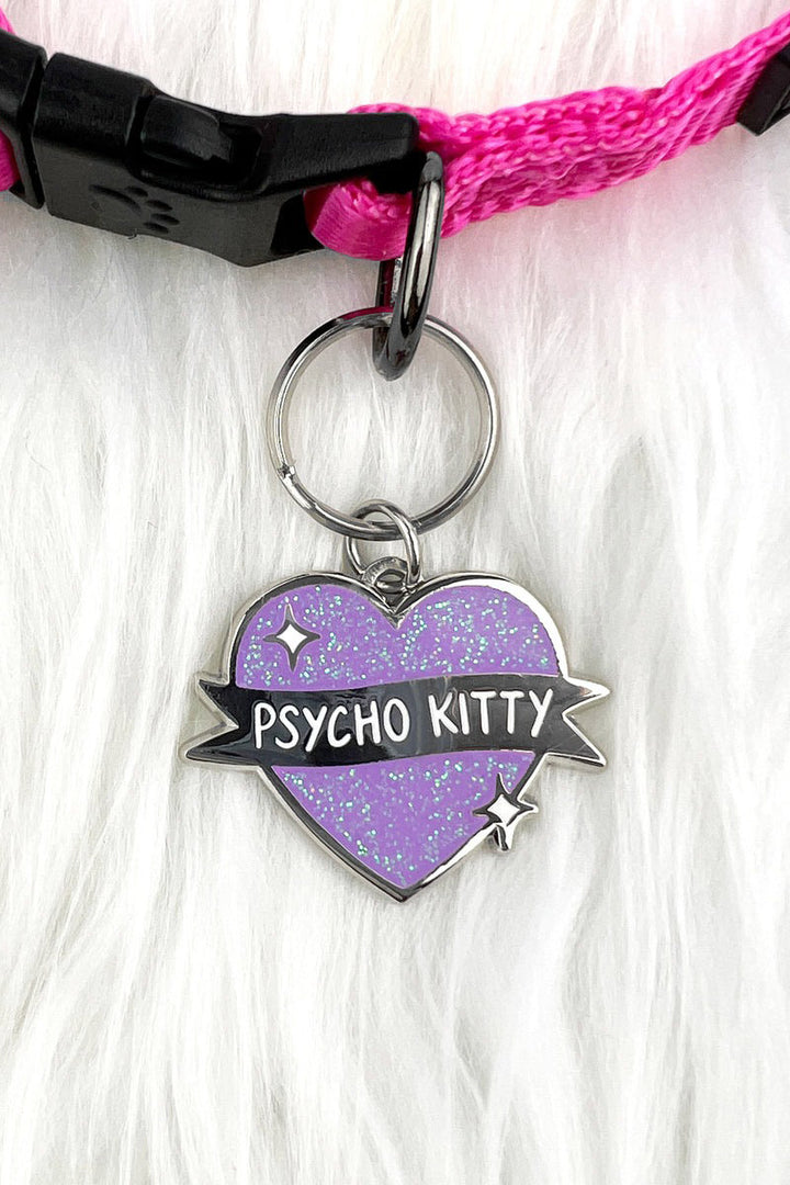 Psycho Kitty Pet Collar Tag