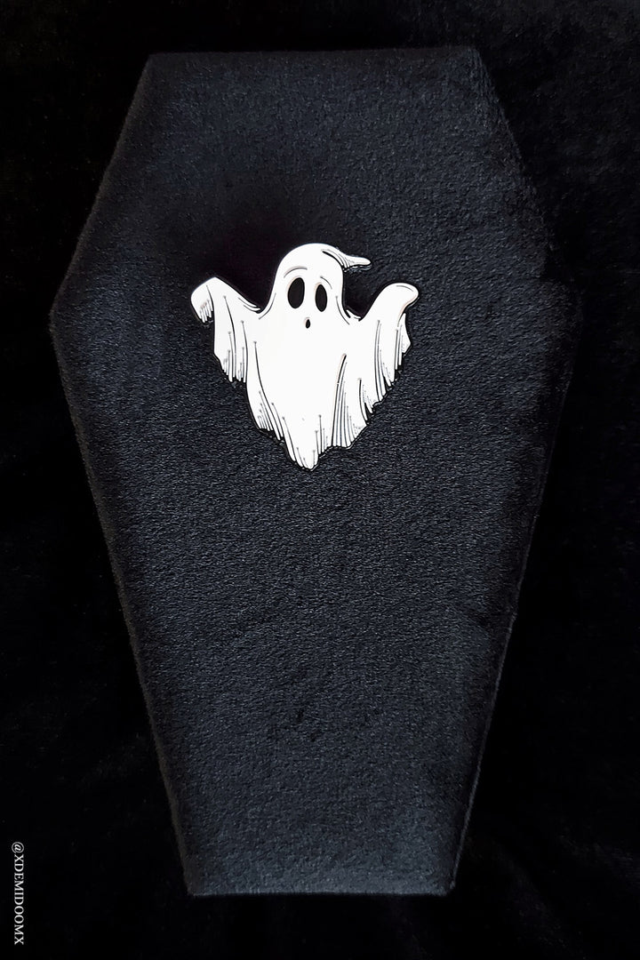 kawaii ghost enamel pin badge