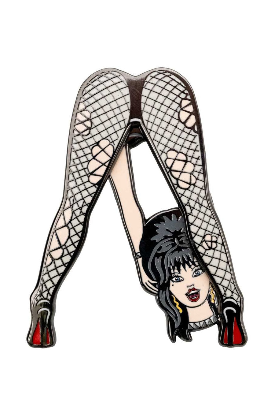 headless elvira interactive enamel pin