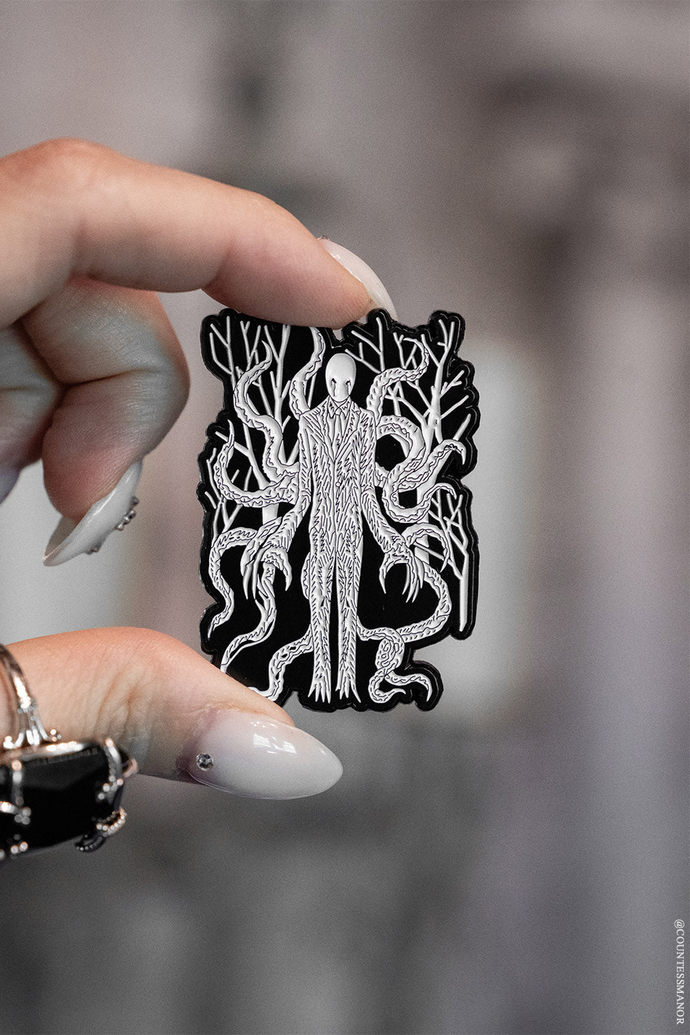 gothic myth enamel pin